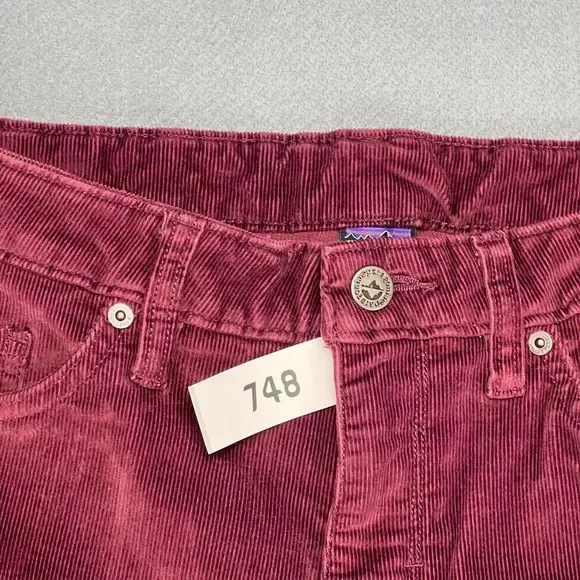 Patagonia Corduroy Pants Womens 28 x32 Burgundy Organic Cotton New No Tags - Picture 8 of 9